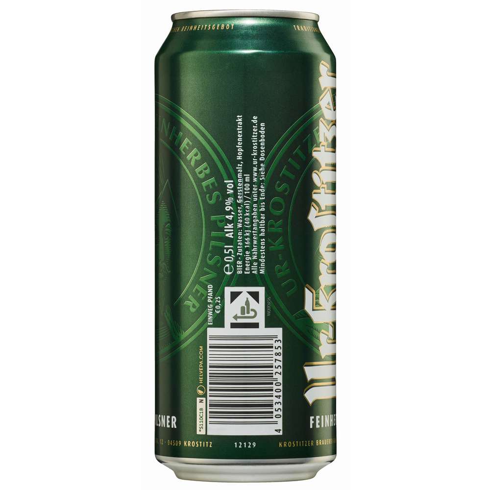 Produktabbildung Ur-Krostitzer Pilsener Bier 4,9%