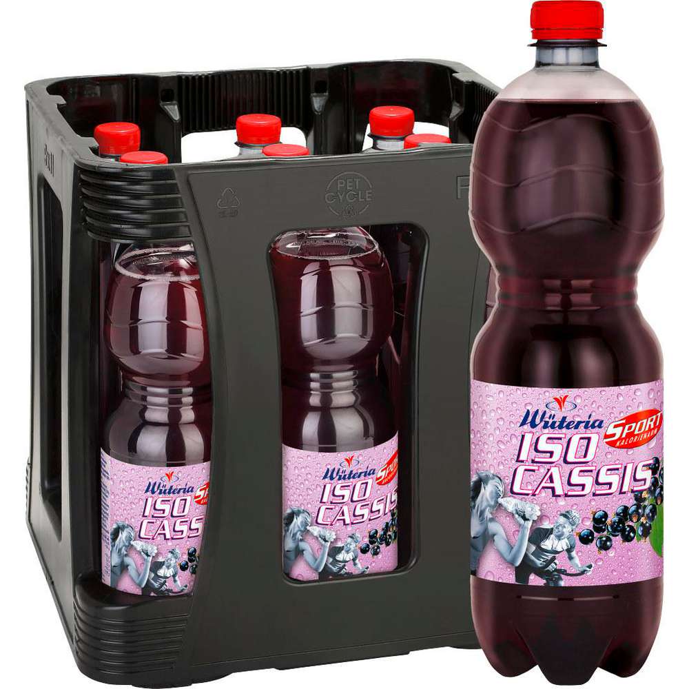 Produktabbildung Wüteria Sport Iso, Cassis (9x 1,000 Liter)