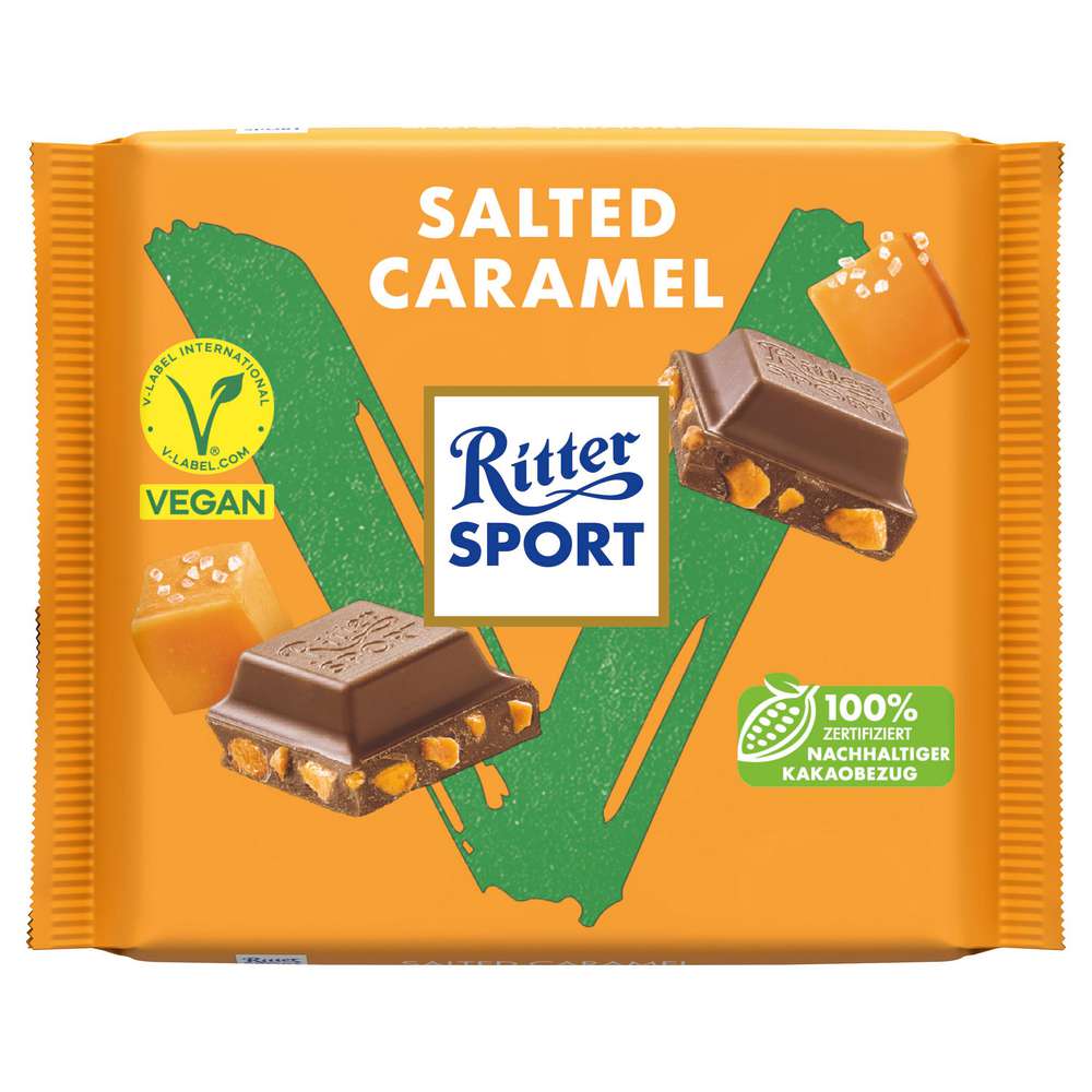 Produktabbildung Ritter Sport Tafelschokolade, Salted Caramel, vegan