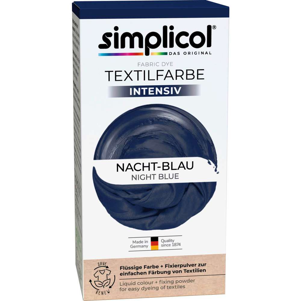 Produktabbildung simplicol Textilfarben intensiv, Nacht-Blau