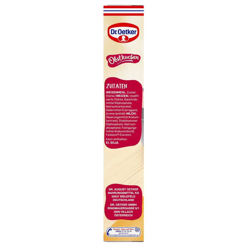 Produktabbildung Dr. Oetker Backmischung, Obstkuchen