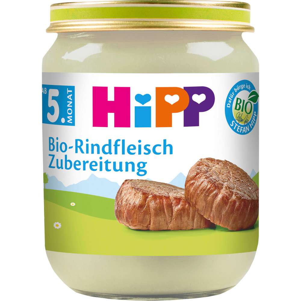Produktabbildung Hipp Babynahrung Zubereitung, Bio Rindfleisch