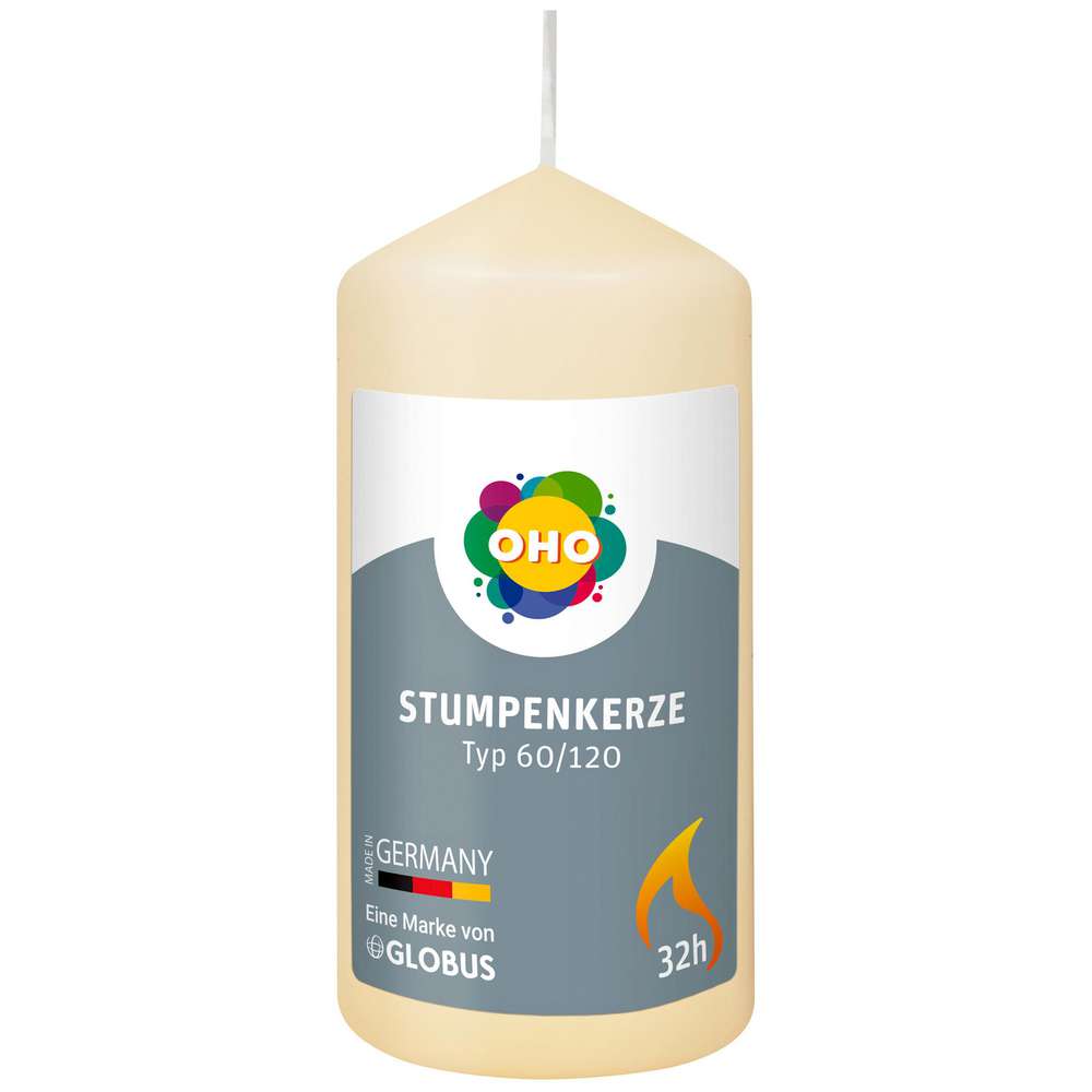Produktabbildung OHO Stumpenkerze 80/250, creme