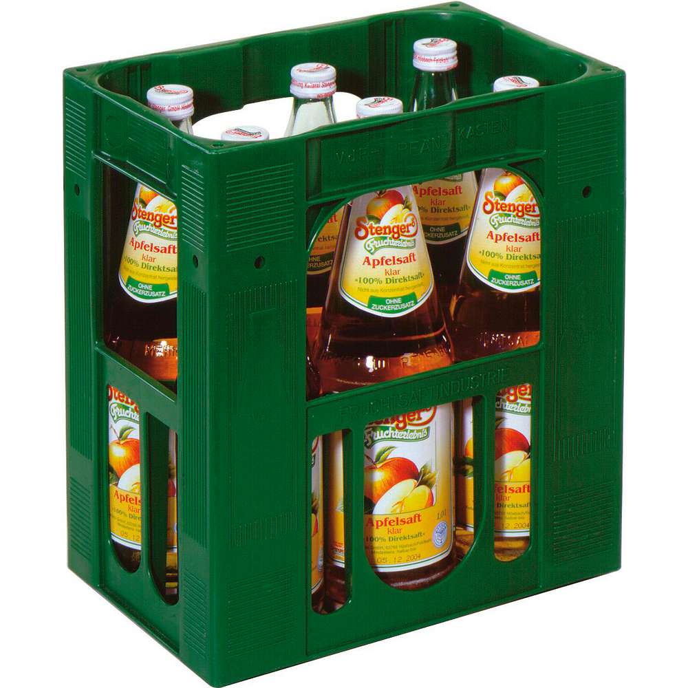 Produktabbildung Stengers Apfelsaft, klar (6x 1,000 Liter)