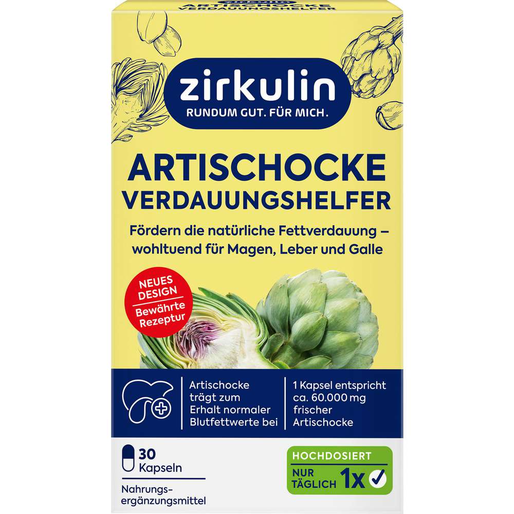 Produktabbildung Zirkulin Artischocke Verdauungshelfer, Kapseln