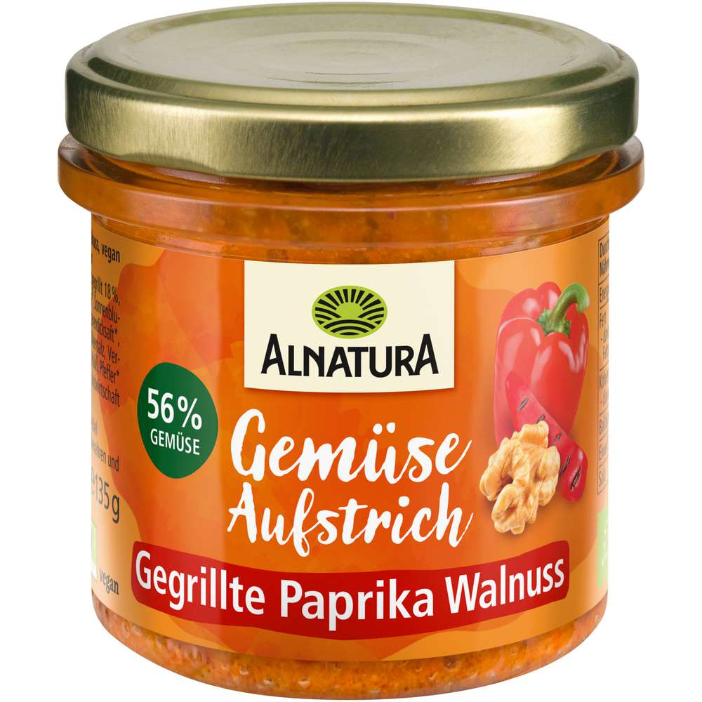 Produktabbildung Alnatura Bio Aufstrich, Paprika-Walnuss