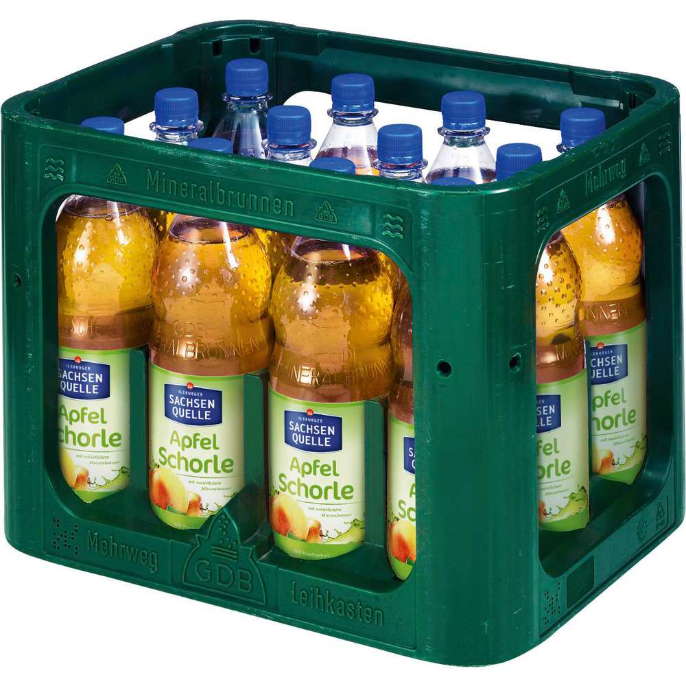 Produktabbildung Ileburger Sachsen Quelle Apfelschorle (12x 1,000 Liter)
