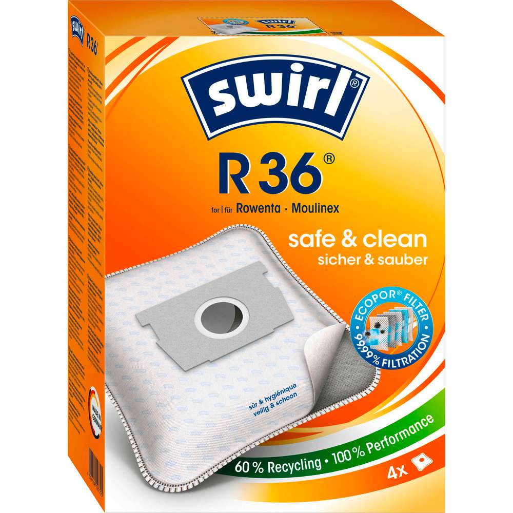 Produktabbildung Swirl Staubsaugerbeutel R36 safe & clean