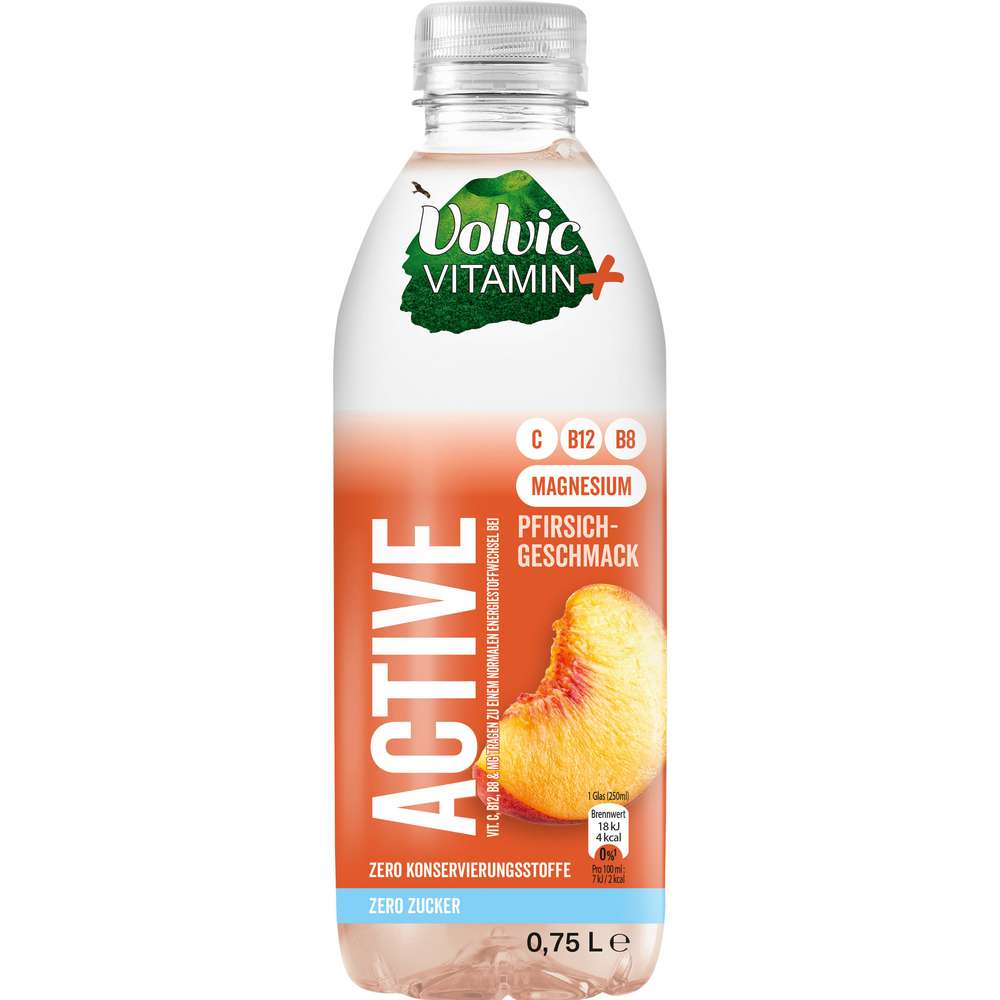 Produktabbildung Volvic Active Wasser Vitamin +, Pfirsich