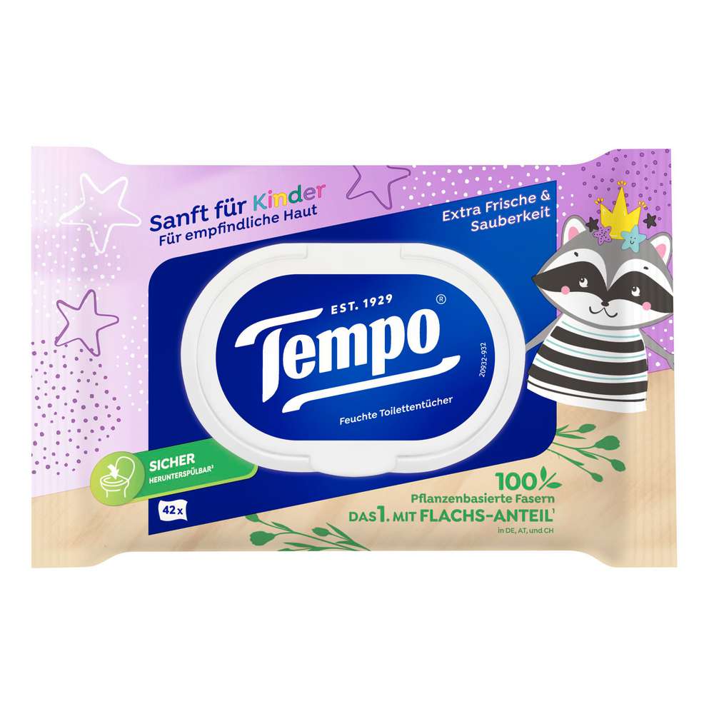 Produktabbildung Tempo Feuchtes Toilettenpapier, Sanft für Kinder