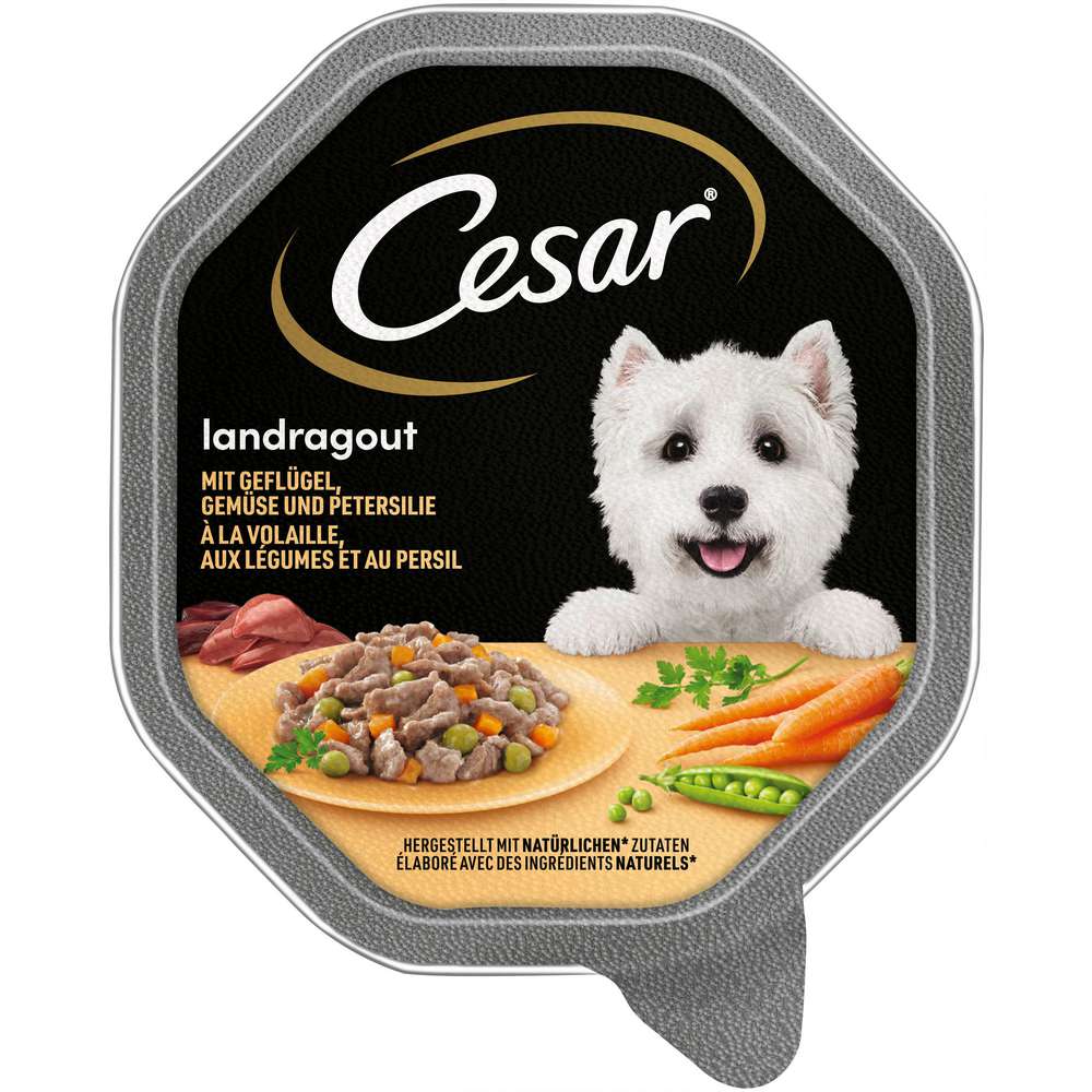 Produktabbildung Cesar Hunde-Nassfutter, Geflügel/Gemüse