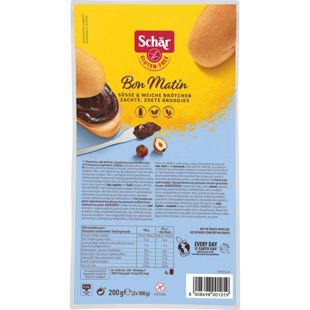 Produktabbildung Schär Süße Brötchen Bon Matin, glutenfrei