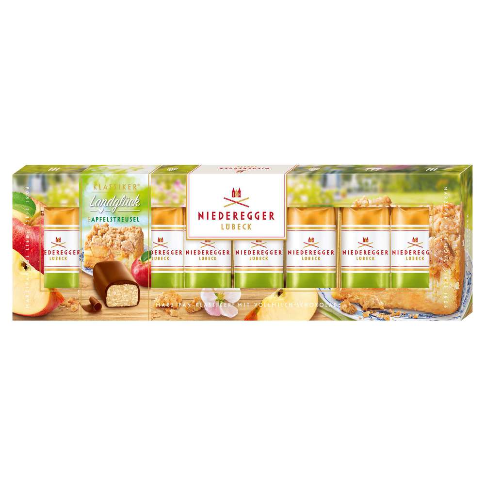 Produktabbildung Niederegger Pralinen Marzipan Klassiker, Typ Apfelstreusel