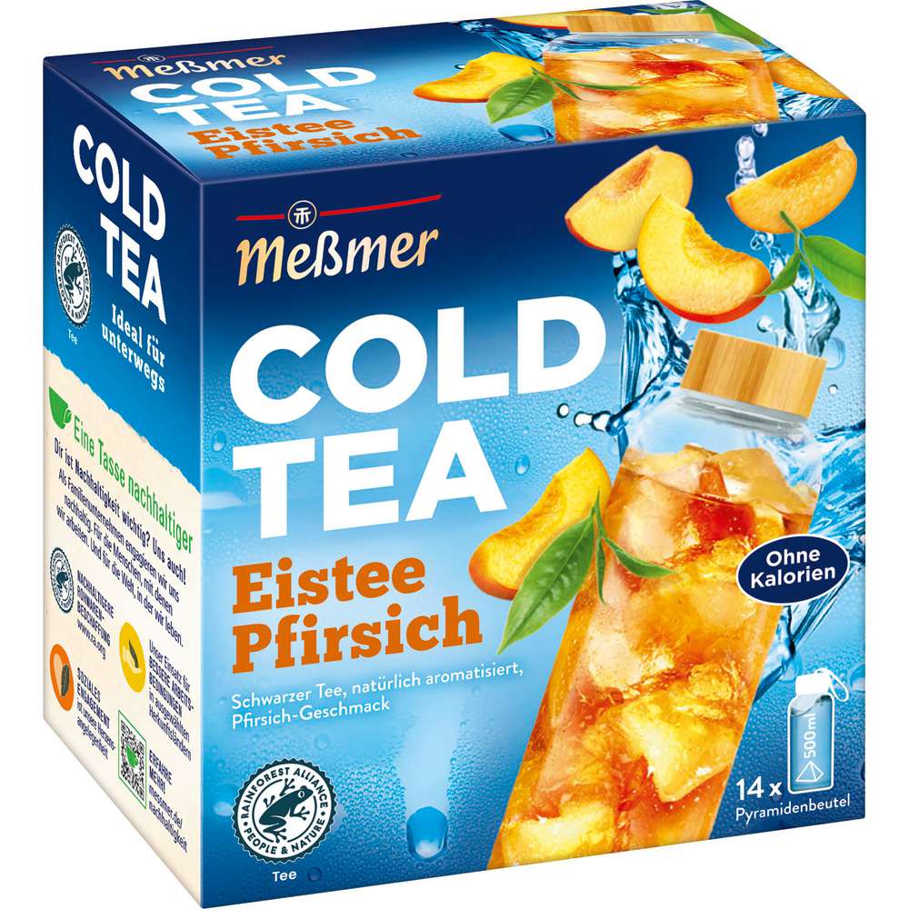 Produktabbildung Messmer Schwarzer Tee Cold Tea, Eistee Pfirsich