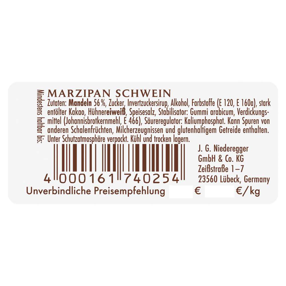 Produktabbildung Niederegger Glücksschweinchen aus Marzipan