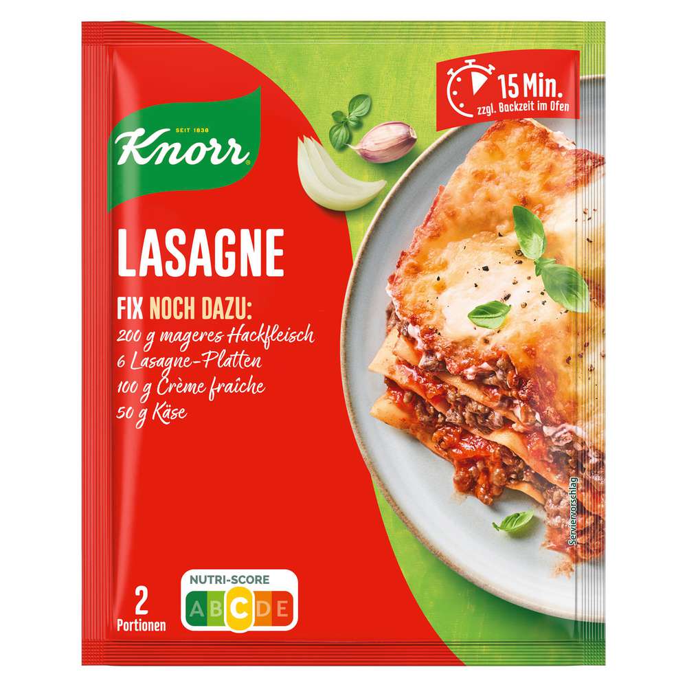Produktabbildung Knorr Fix-Würzmischung, Lasagne