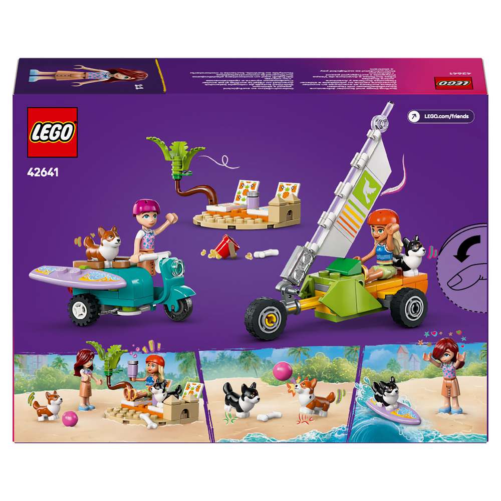 Produktabbildung Lego LEGO Friends Strandabenteuer mit Hunden, Set mit Corgis, Surfbrett 42641