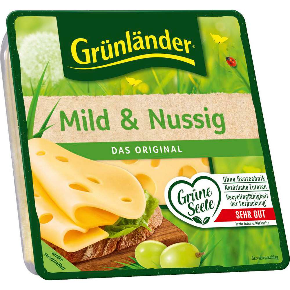 Produktabbildung Grünländer Käsescheiben mild/nussig