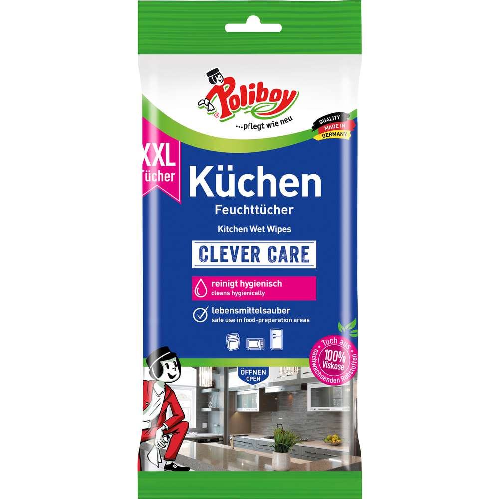 Produktabbildung Poliboy Küchen-Feuchttücher Clever Care, XXL