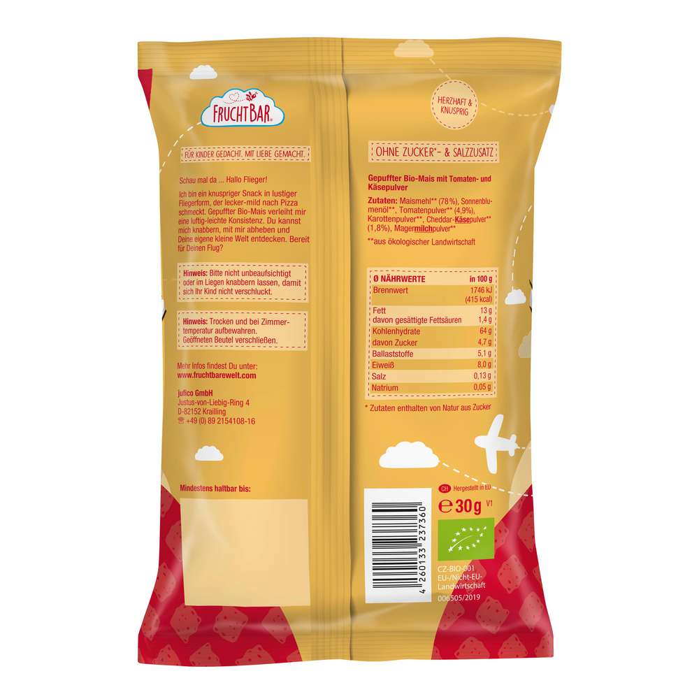 Produktabbildung Fruchtbar Bio Pizza-Flieger, Tomate/Käse