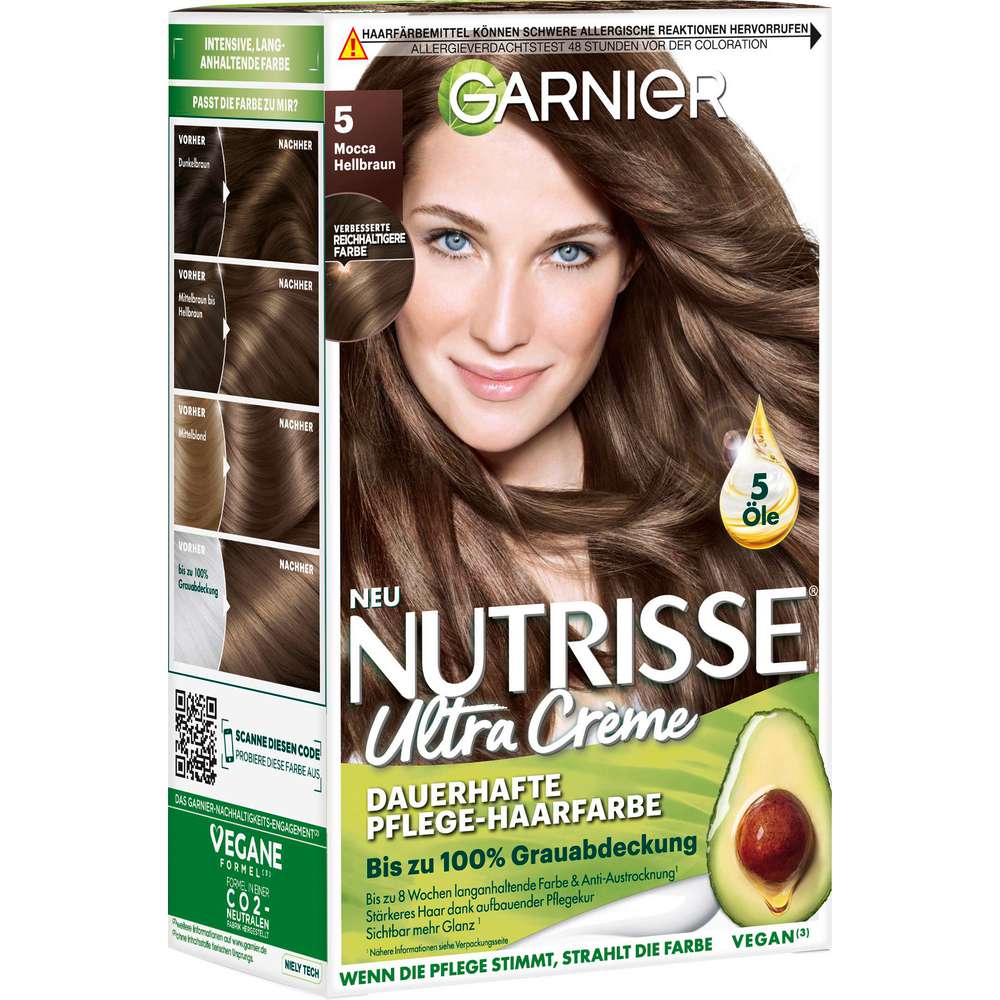 Produktabbildung Garnier Nutrisse Haarfarbe, Hellbraun Mocca 50