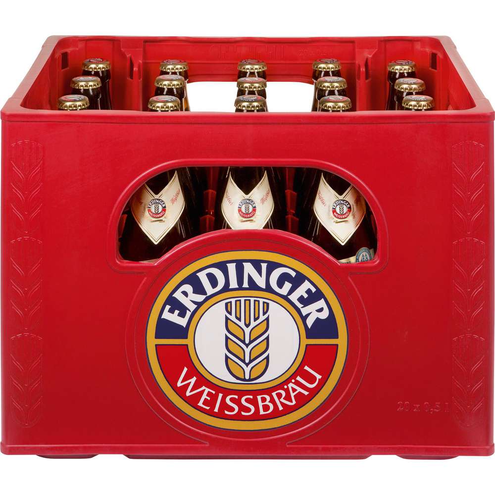 Produktabbildung Erdinger Weißbier, naturtrüb 5,3 % (20x 0,500 Liter)