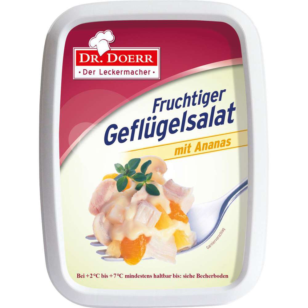Produktabbildung Dr. Doerr Feinkostsalat, Geflügel mit Ananas