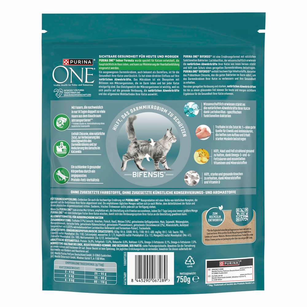 Produktabbildung Purina Katzenfutter One, Indoor Truthahn 
