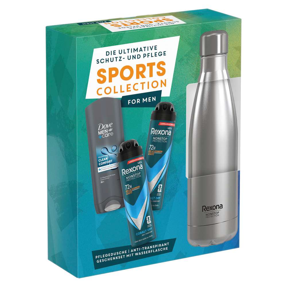 Produktabbildung Rexona Geschenk-Set Sports Collection, mit Wasserflasche