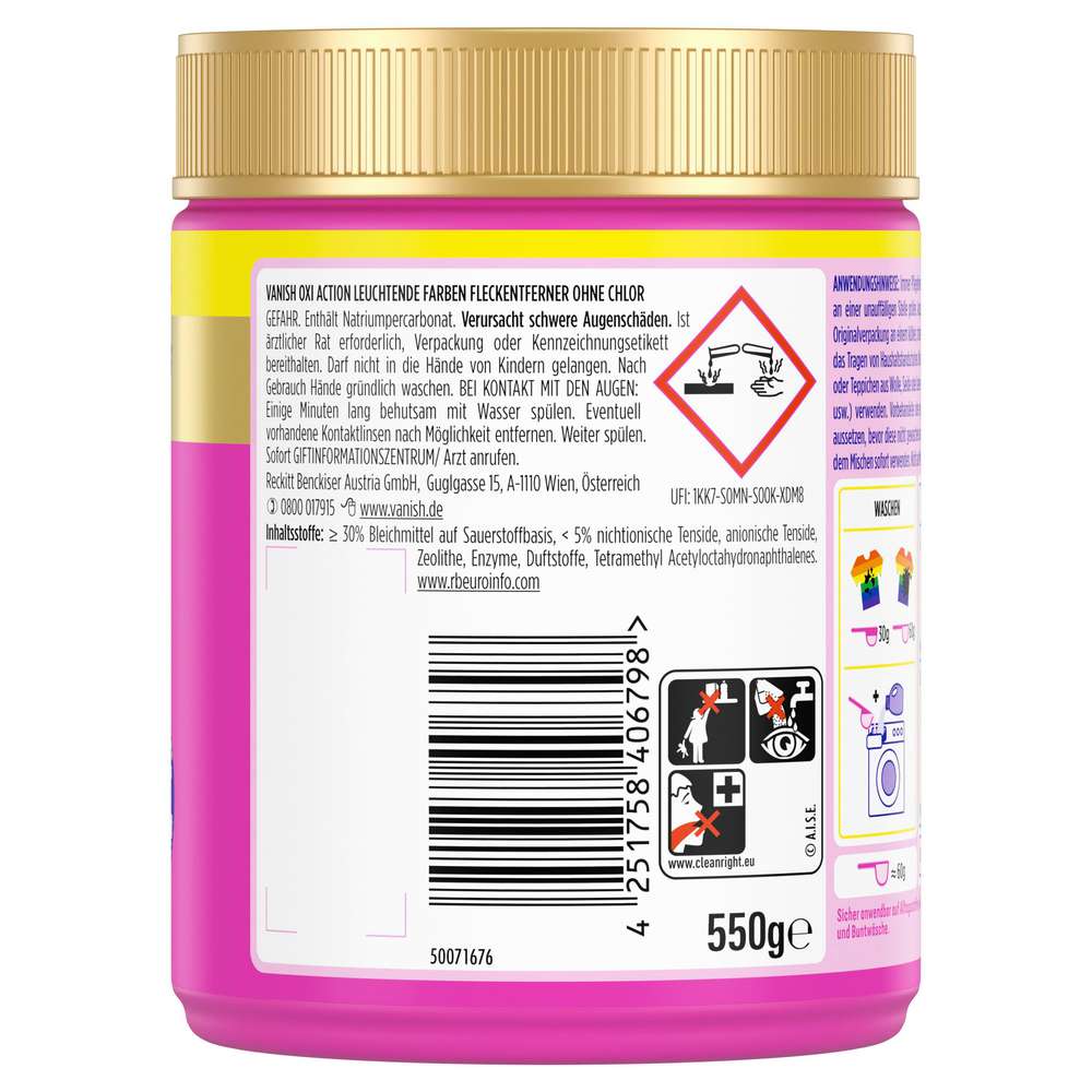 Produktabbildung Vanish Fleckenentferner Pulver