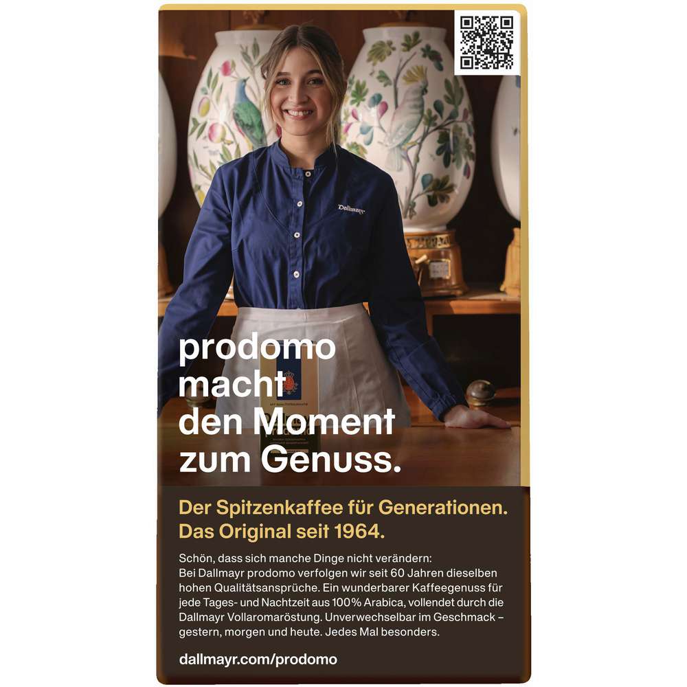 Produktabbildung Dallmayr Kaffee Prodomo entkoffeiniert, gemahlen