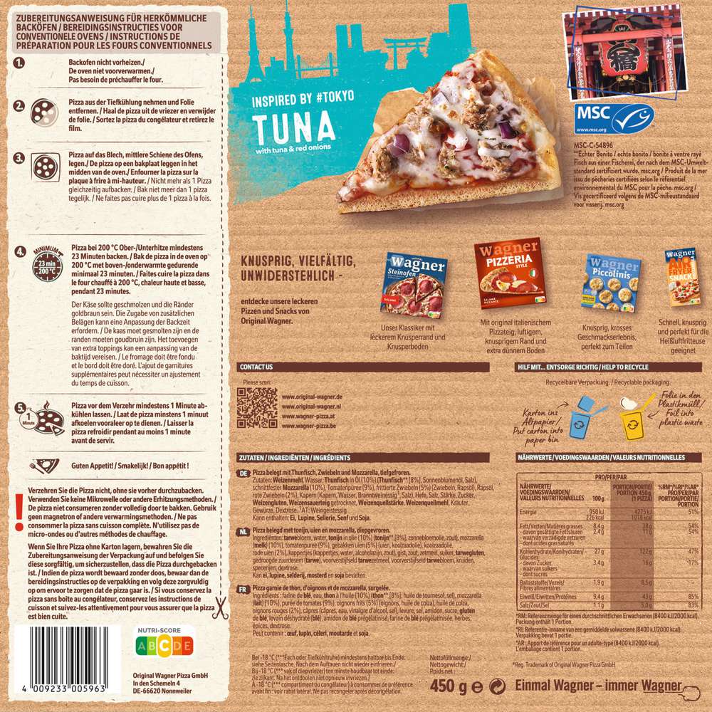 Produktabbildung Wagner Big City Pizza Tuna, tiefgekühlt
