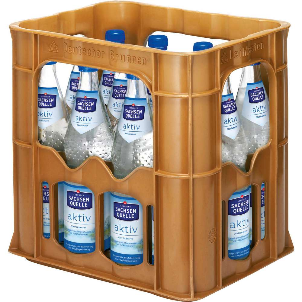 Produktabbildung Ileburger Sachsen Quelle Mineralwasser mit Kohlensäure, aktiv (12x 0,700 Liter)