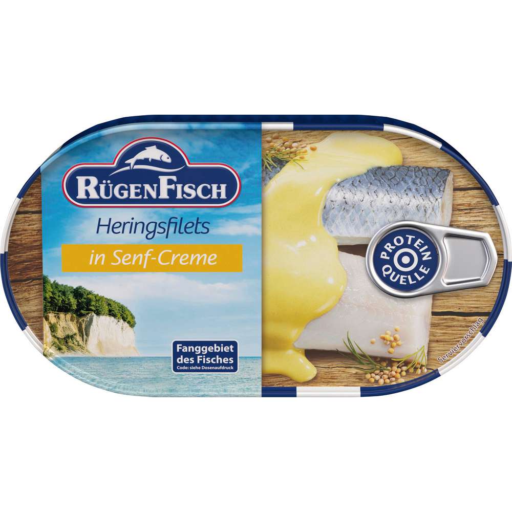 Produktabbildung Rügenfisch Heringsfilets in Senf-Creme