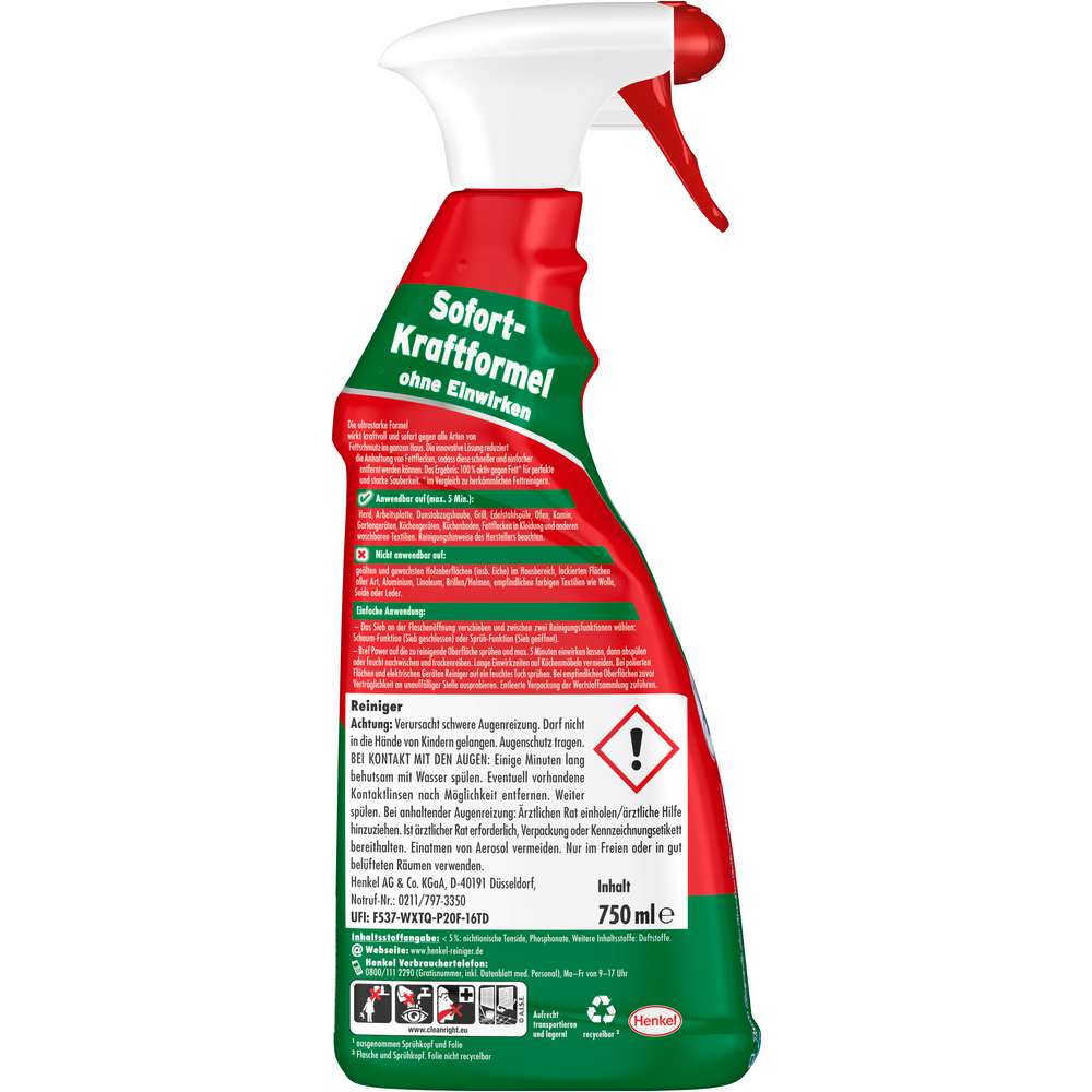 Produktabbildung Bref Küchenreiniger Power, gegen Fett & Eingebranntes