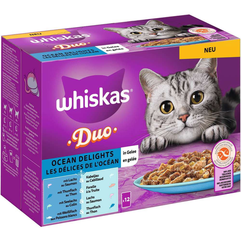 Produktabbildung Whiskas Katzen-Nassfutter, Duo Ocean Delight