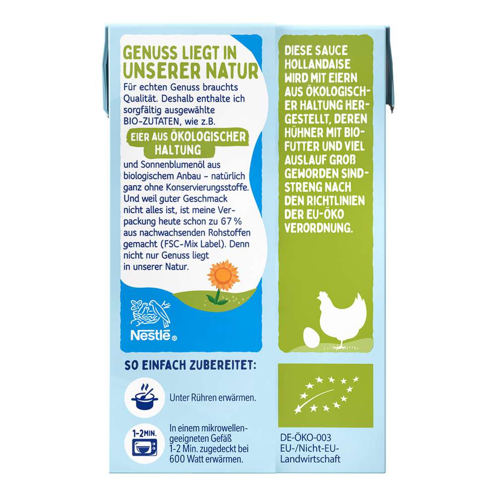 Produktabbildung Thomy Bio Les Sauces, Hollandaise Legere