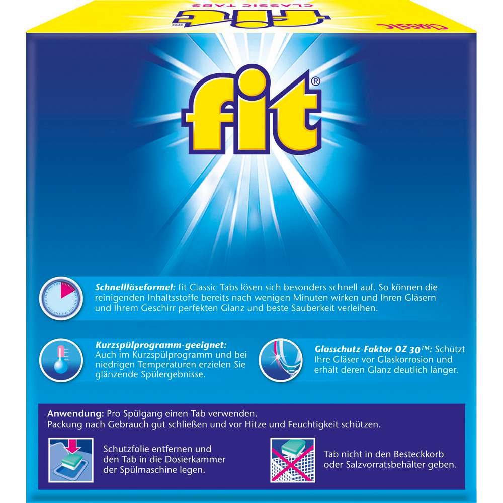 Produktabbildung Fit Geschirrspül-Tabs, Classic
