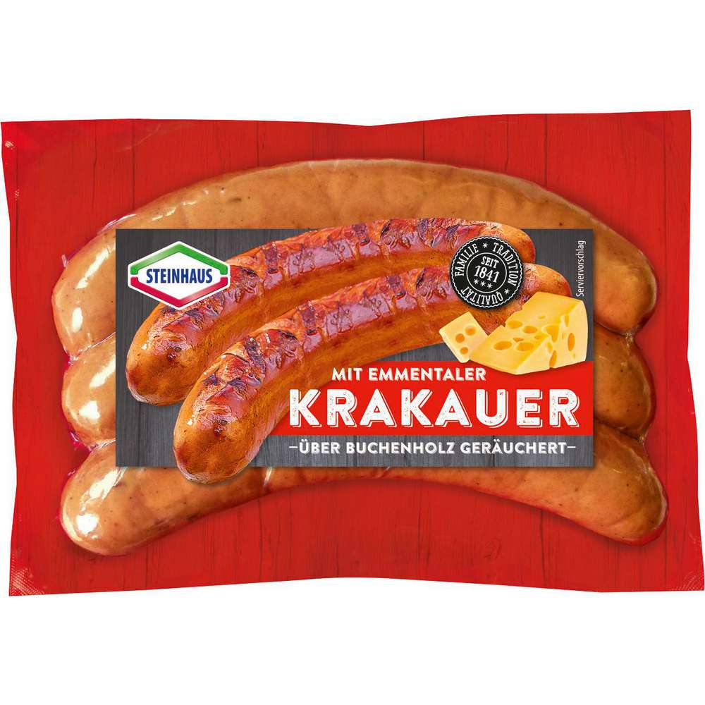 Produktabbildung Steinhaus Krakauer, mit Käse