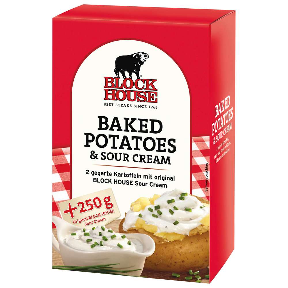 Produktabbildung Block House Baked Potatoes mit Sour Cream Sauce