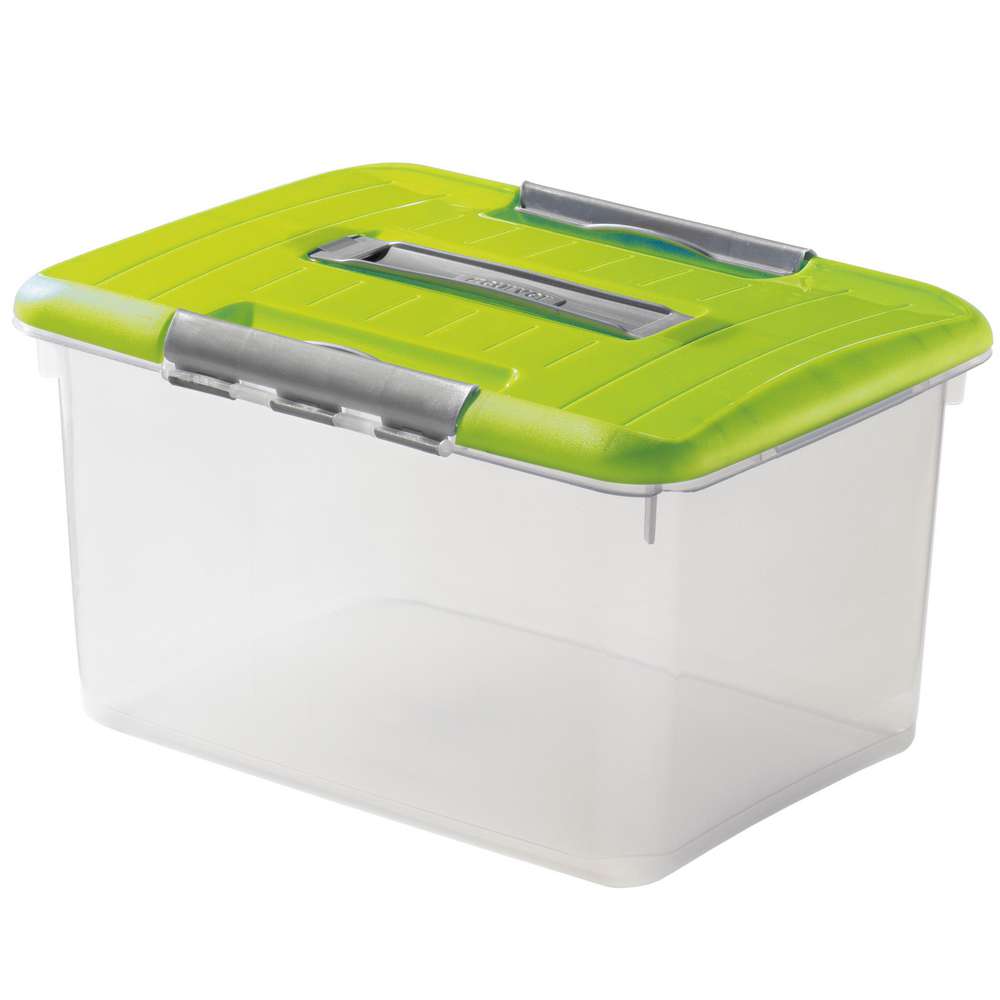 Produktabbildung keter Box Optima 30l mit Tragegriff, hellgrün