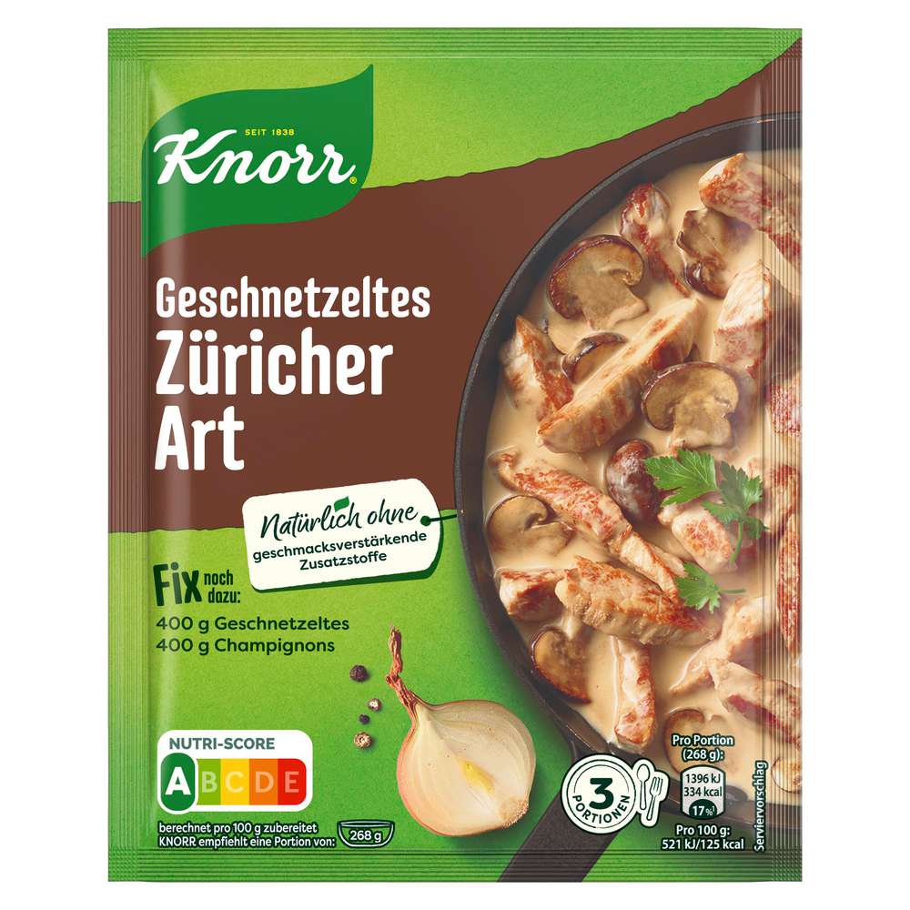 Produktabbildung Knorr Fix Würzmischung Geschnetzeltes Züricher Art