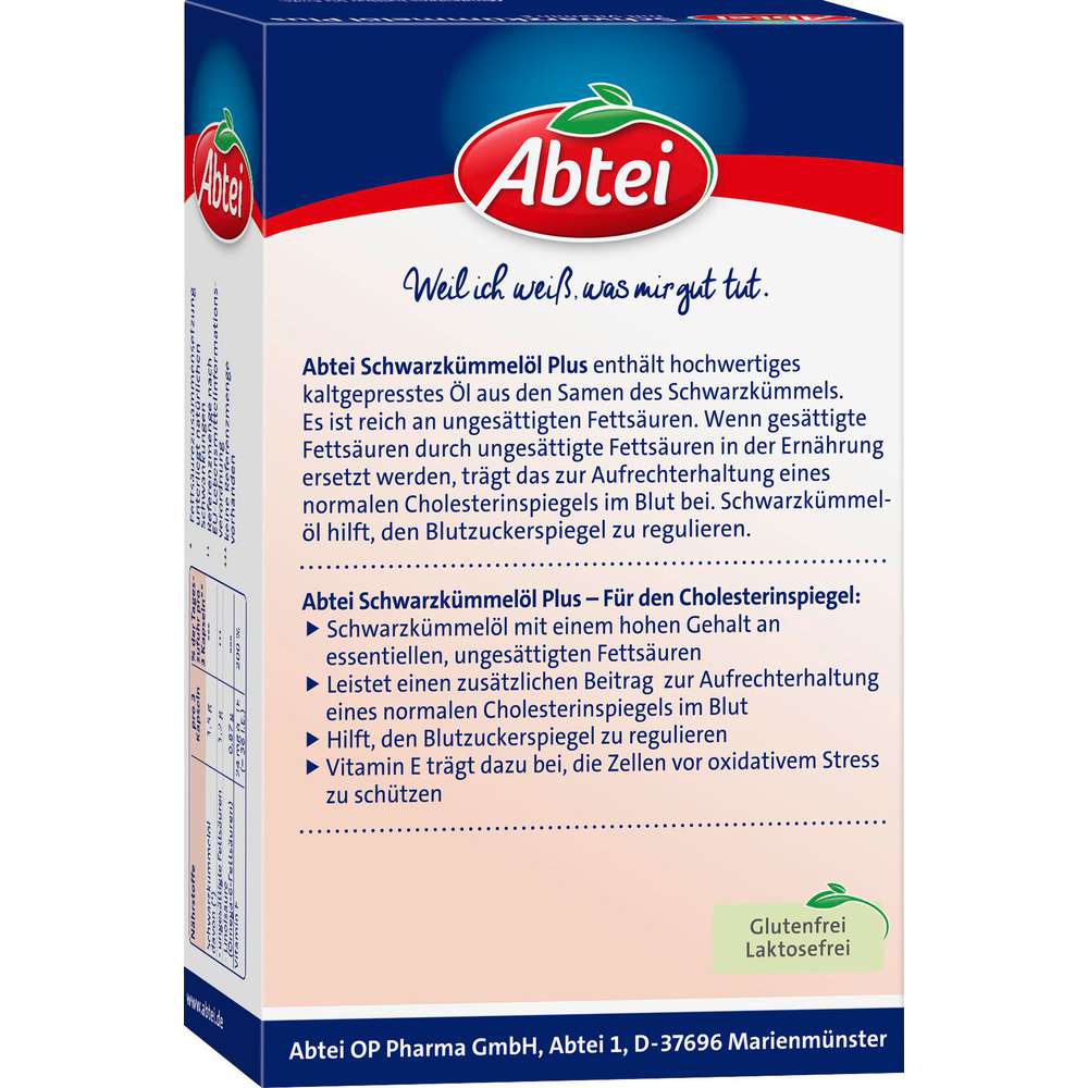 Produktabbildung Abtei Schwarzkümmelöl Kapseln