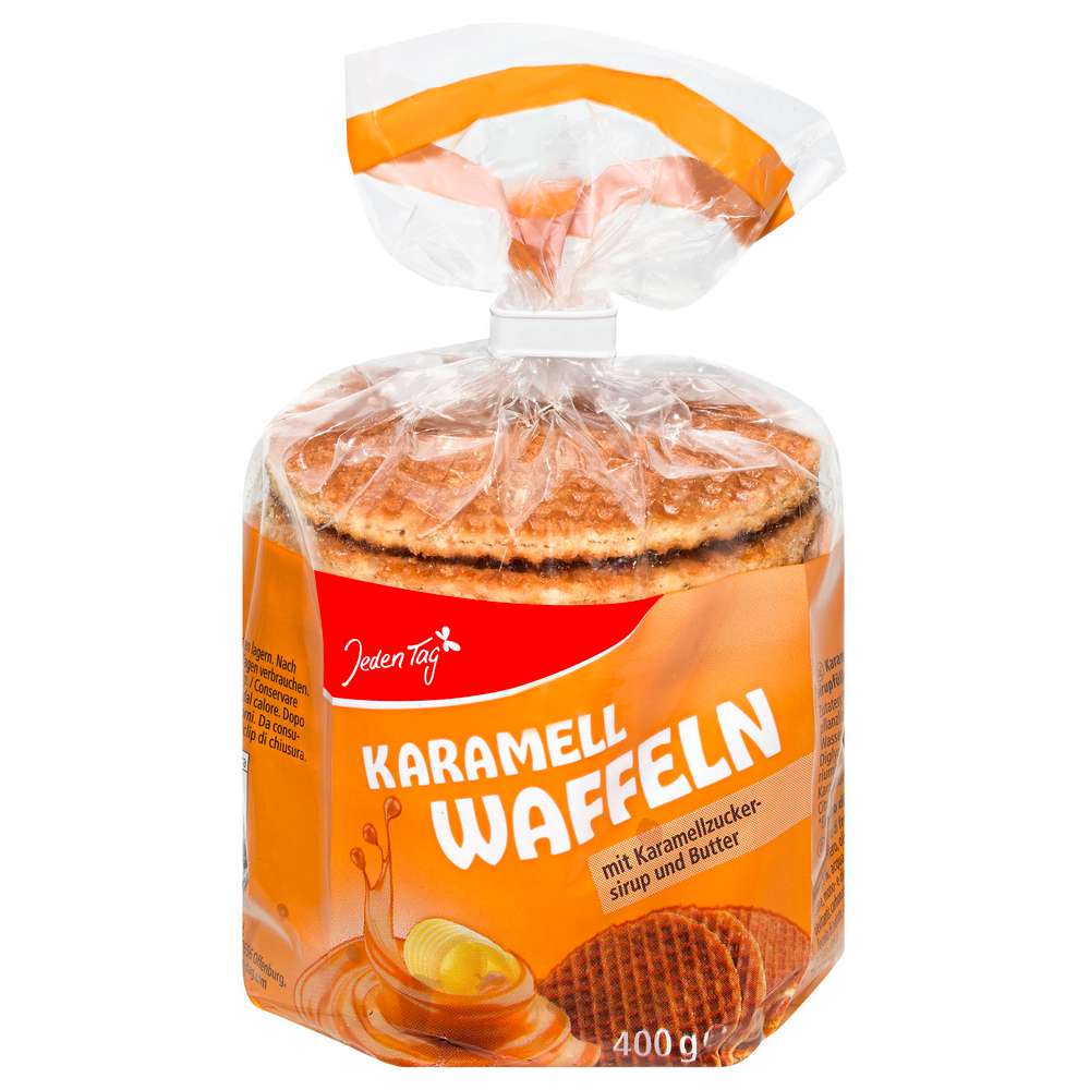 Produktabbildung Jeden Tag Karamell-Waffeln
