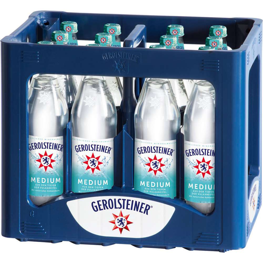 Produktabbildung Gerolsteiner Mineralwasser, Medium (12x 0,750 Liter)