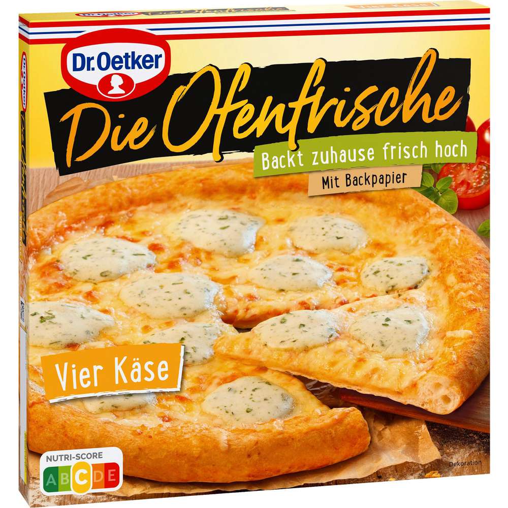 Produktabbildung Dr. Oetker Pizza Ofenfrische Vier-Käse, tiefgekühlt