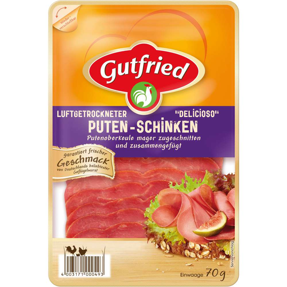 Produktabbildung Gutfried Luftgetrockneter Puten-Schinken