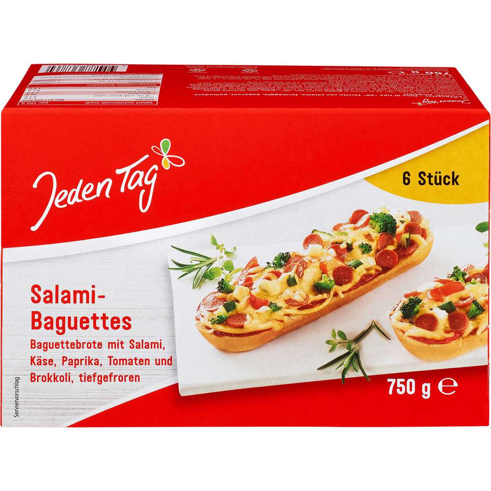 Produktabbildung Jeden Tag Baguette Salami, tiefgekühlt