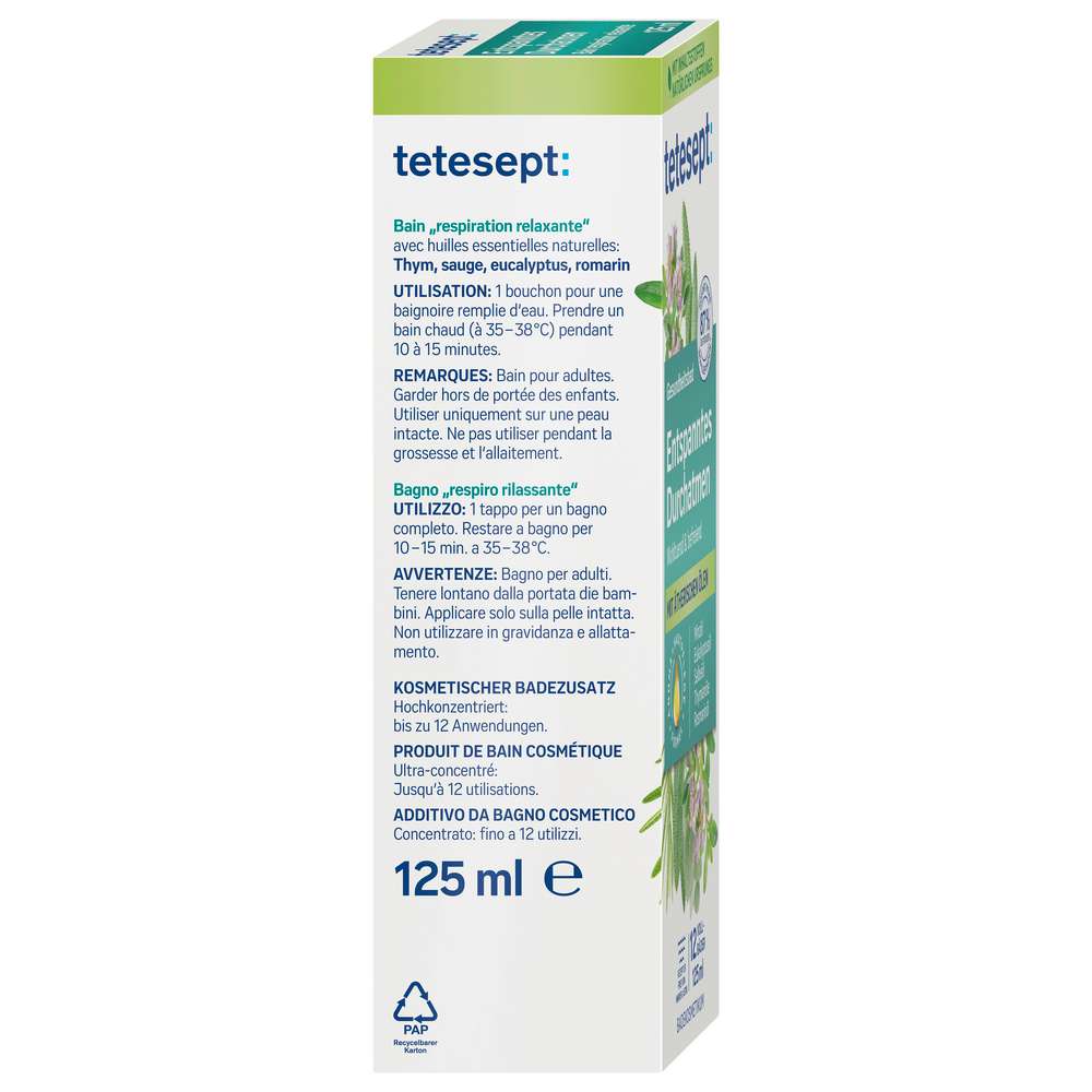 Produktabbildung tetesept Gesundheitsbad, Entspanntes Durchatmen