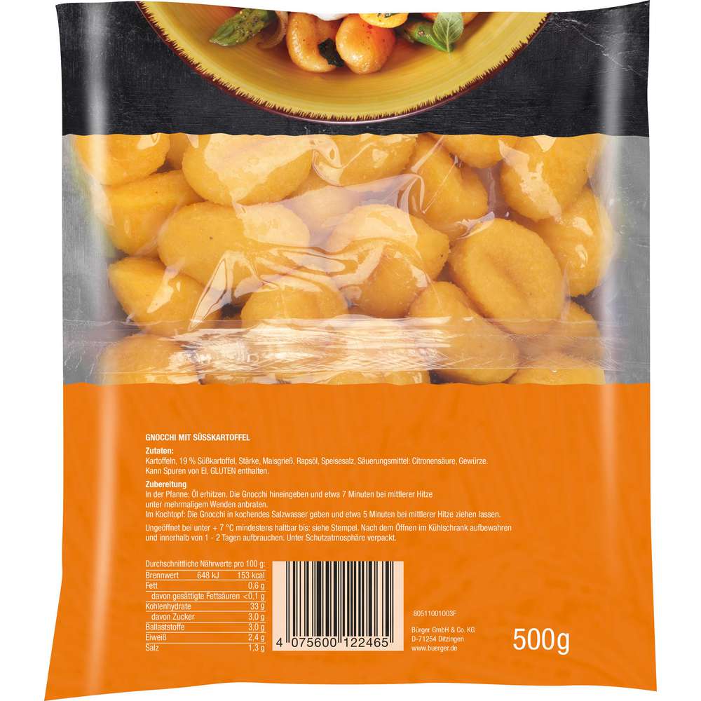 Produktabbildung Bürger Gnocchi mit Süßkartoffel